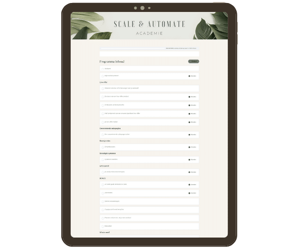 FUNNEL FRAMEWORK | automatisering